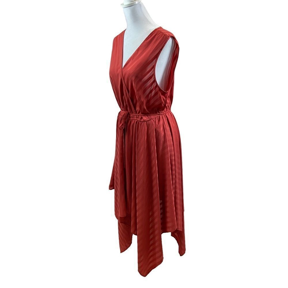 Mittoshop Coral‎ Handkerchief Hem Sleeveless Dress Size a Large